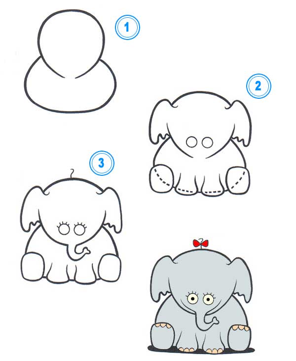 Come Disegnare Un Elefante Come Disegnare Gli Animali Come Disegnare